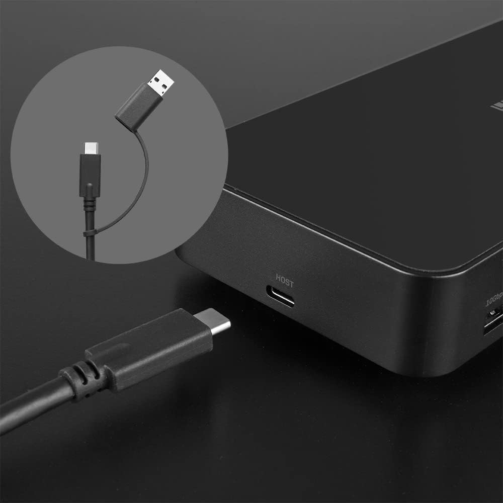 LINDY DST-Pro Universal, USB Type C and Type A Hybrid Laptop Docking Station - 4K HDMI, 2x4K (DP or HDMI