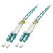 LINDY 46400 LC-LC OM3 50/125 Fibre Optic Patch Cable - Aqua, 30m