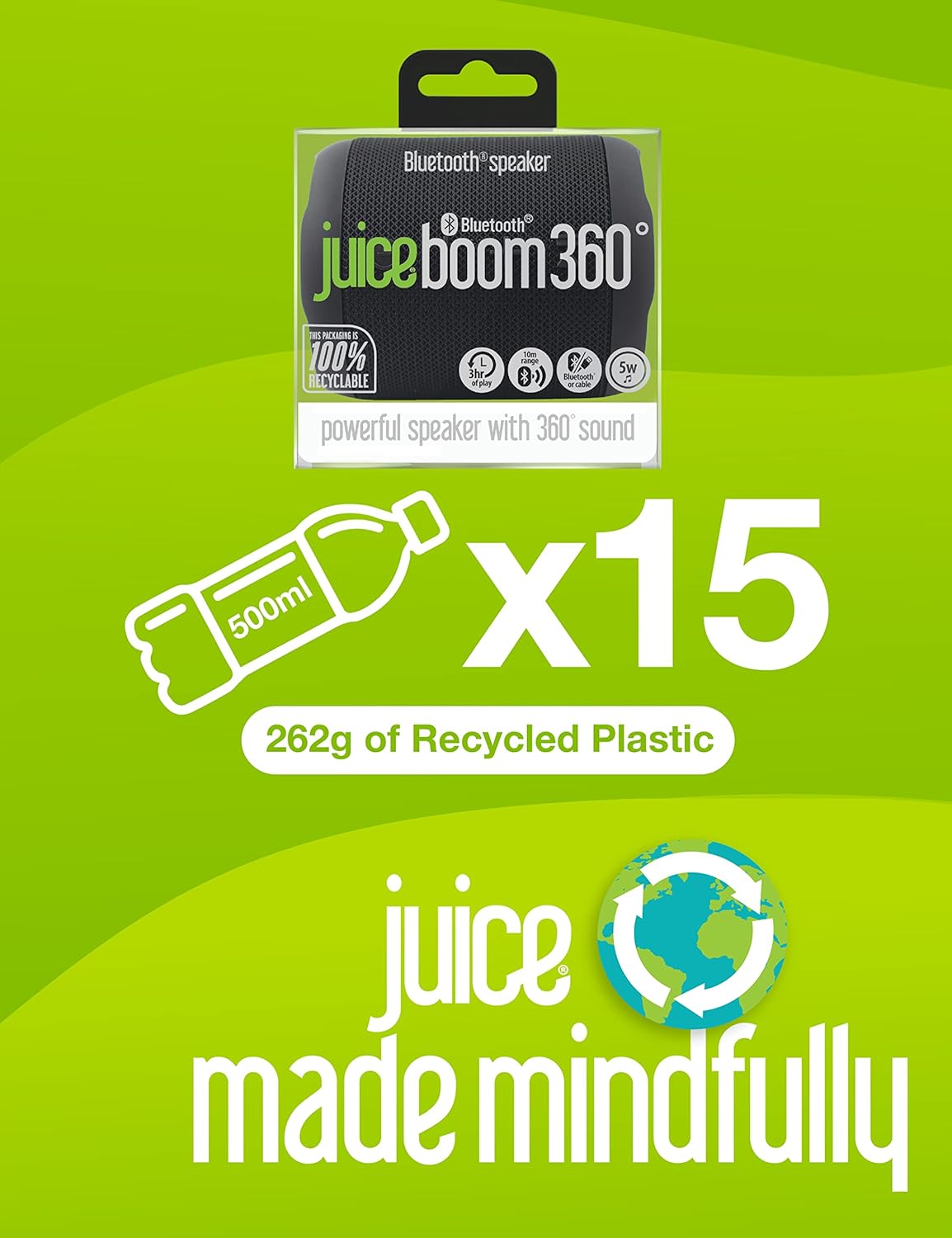 Eco Boom 360 Black Bluetooth Speaker