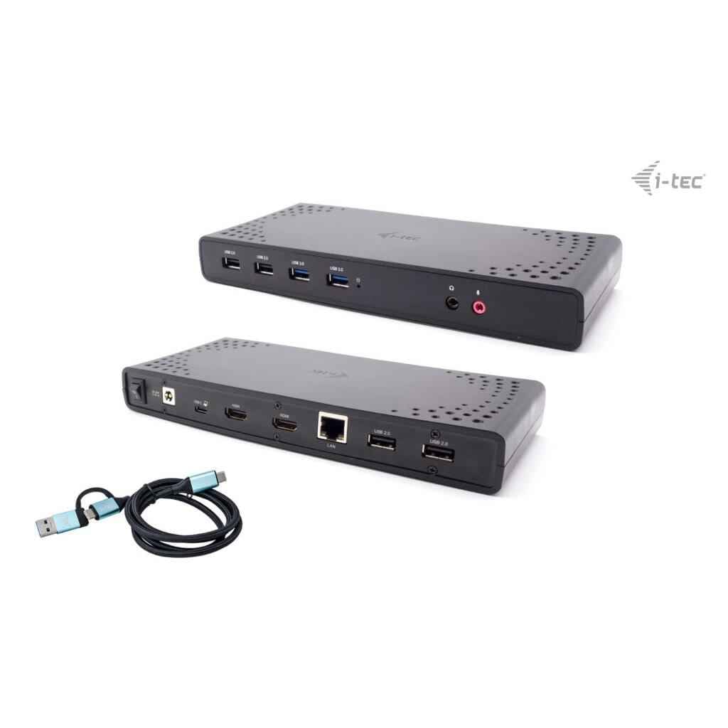 USB 3.0/USB-C/TB 2X HDMI DOCKING STATION + PD 85W UK VERS