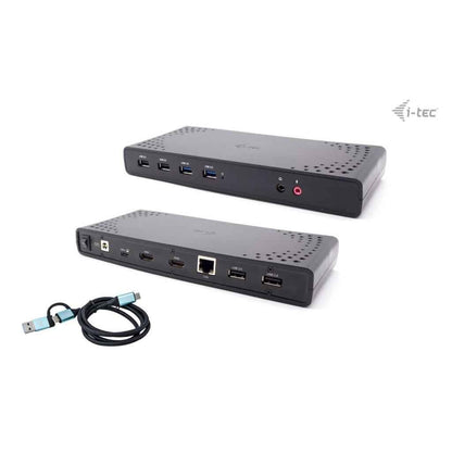 USB 3.0/USB-C/TB 2X HDMI DOCKING STATION + PD 85W UK VERS