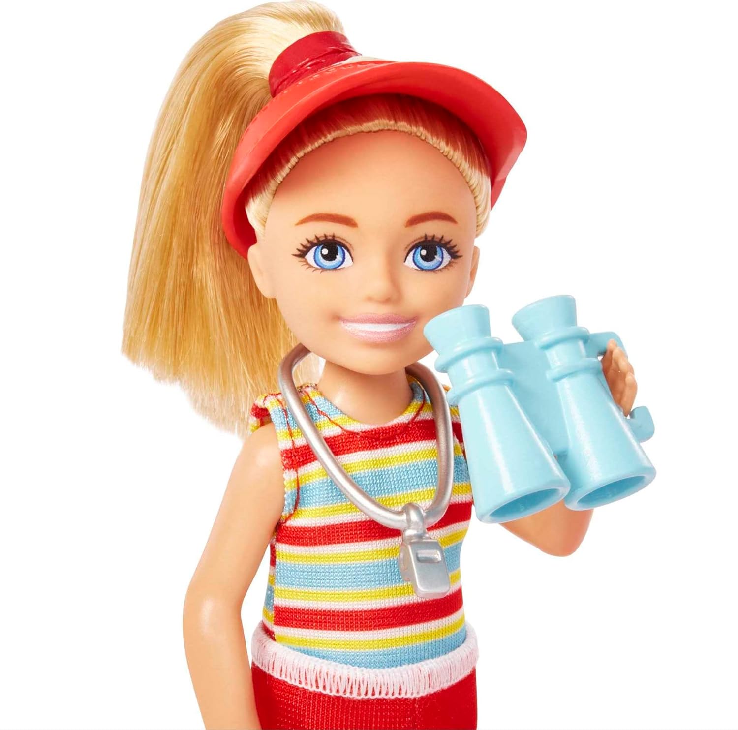 Barbie Puppe & Spielset, Chelsea Can Be Blonde Lifeguard Kleines Puppenset mit Outfit & 6 Karriere-Zubehör
