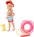 Barbie Puppe & Spielset, Chelsea Can Be Blonde Lifeguard Kleines Puppenset mit Outfit & 6 Karriere-Zubehör