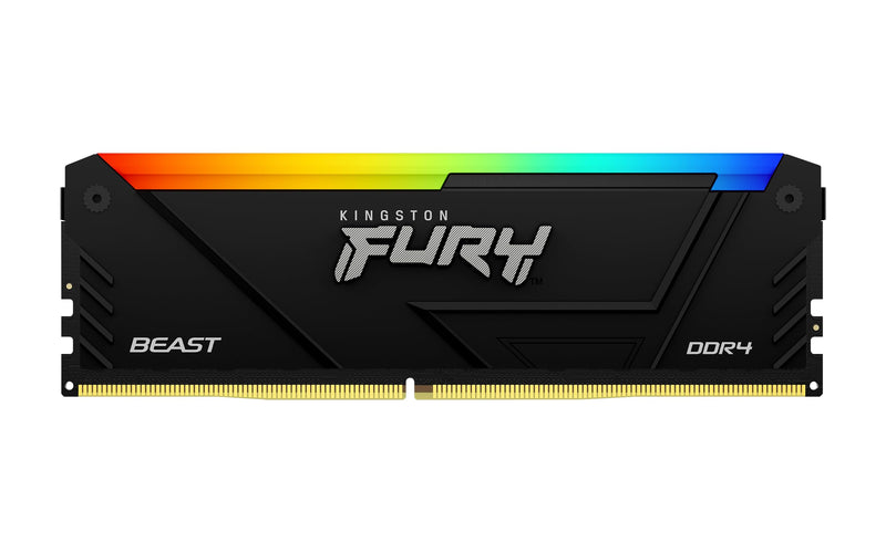 Kingston FURY Beast RGB 8GB 3600MT/s DDR4 CL17 DIMM Computer Memory KF436C17BB2A/8 8GB Single Module 3600MT/s 8Gbit