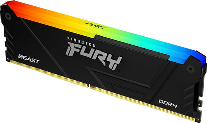 Kingston FURY Beast RGB 8GB 3600MT/s DDR4 CL17 DIMM Computer Memory KF436C17BB2A/8 8GB Single Module 3600MT/s 8Gbit