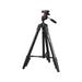 Rollei Compact Traveler Star S1 (Antes Digi 3400) - Trípode Compacto con Cabezal de trípode, Capacidad 2 kg, Altura 125 cm, Aluminio, Color Negro