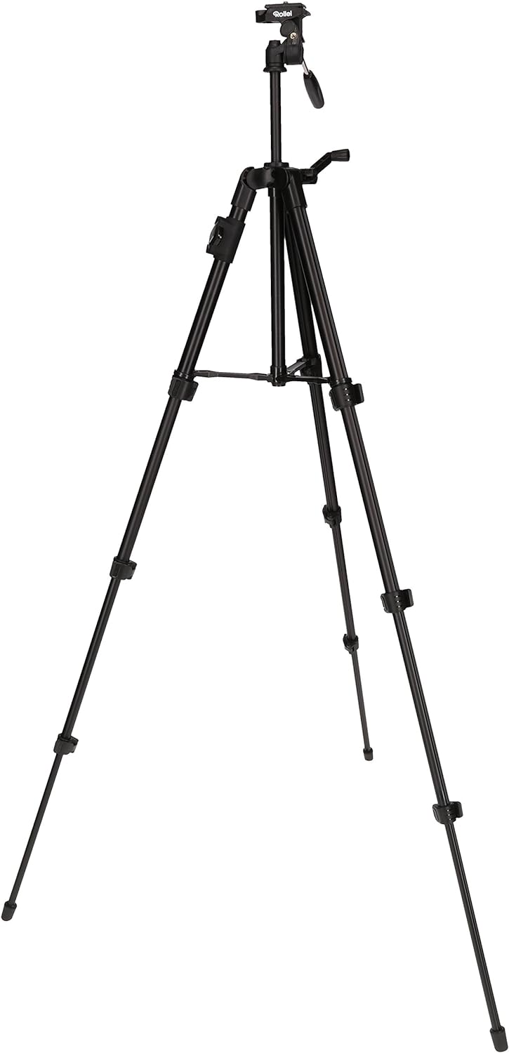 Rollei Traveler Tripod for Smartphone - Flexible and Lightweight with Built-in Bluetooth Remote Control Stand and Smartphone Holder with Bluetooth Remote Shutter Release (Black