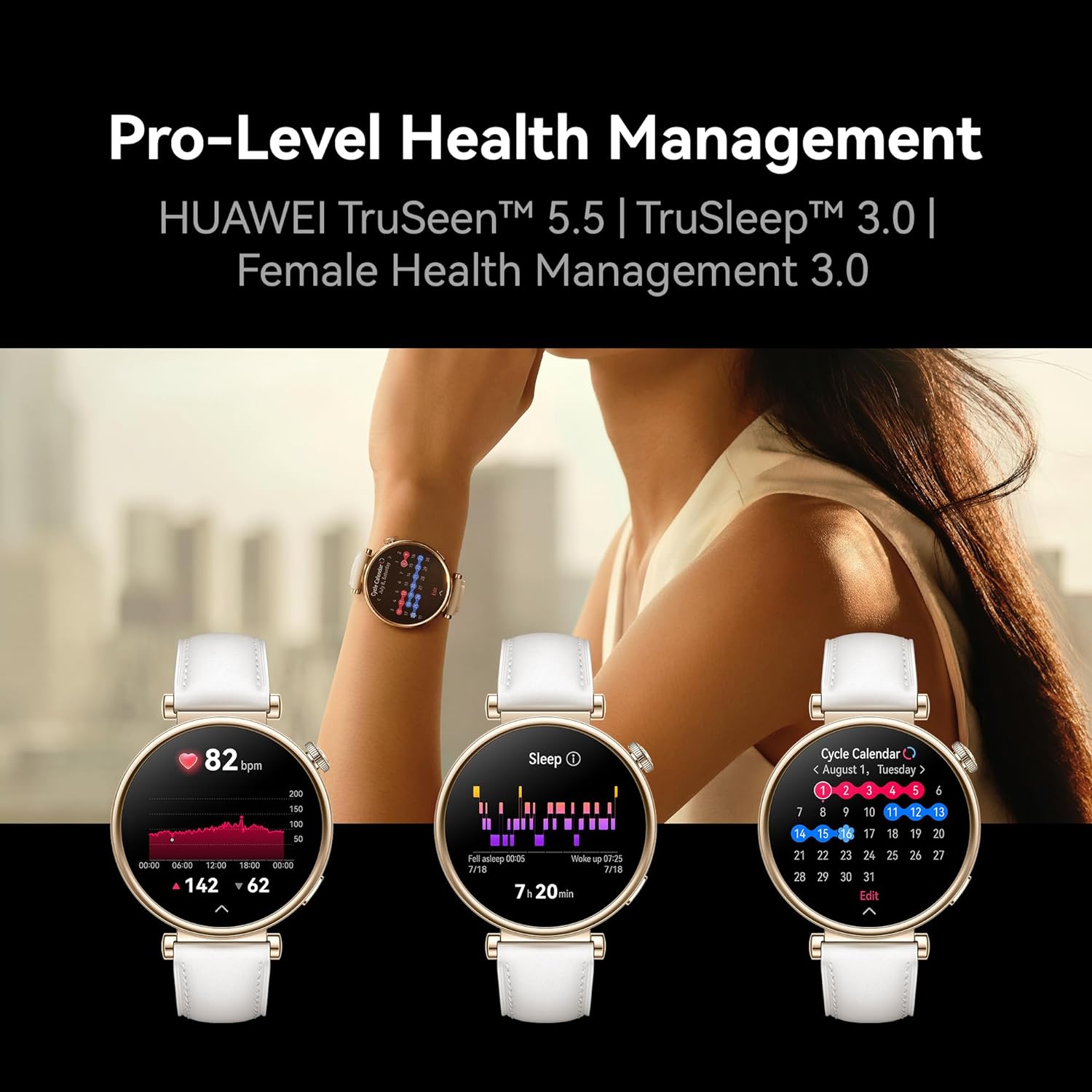 HUAWEI WATCH GT 4 Smart Watch for Women - Fitness Tracker Compatible with iOS & Android - 24H Health Monitoring including specific Women Health Management - Long Battery Life - 41MM