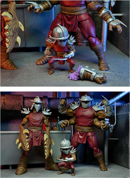Tortues Ninja (Mirage Comics) figurine Shredder Clone & Mini Shredder (Deluxe) 18 cm