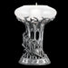 The Noble Collection The Lord of the Rings Lothlorien Candle Holder - 10in (25cm) Resin and Frosted Glass Candle Holder - Officially Licensed Film Set Movie Props Gifts