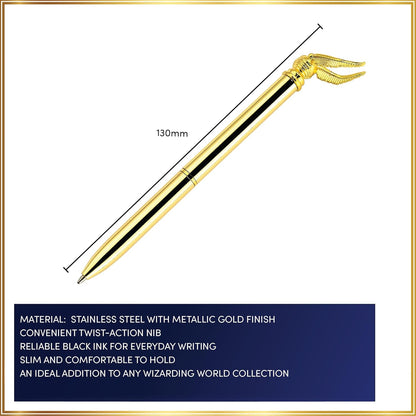 Harry Potter Official Golden Snitch Metallic Pen