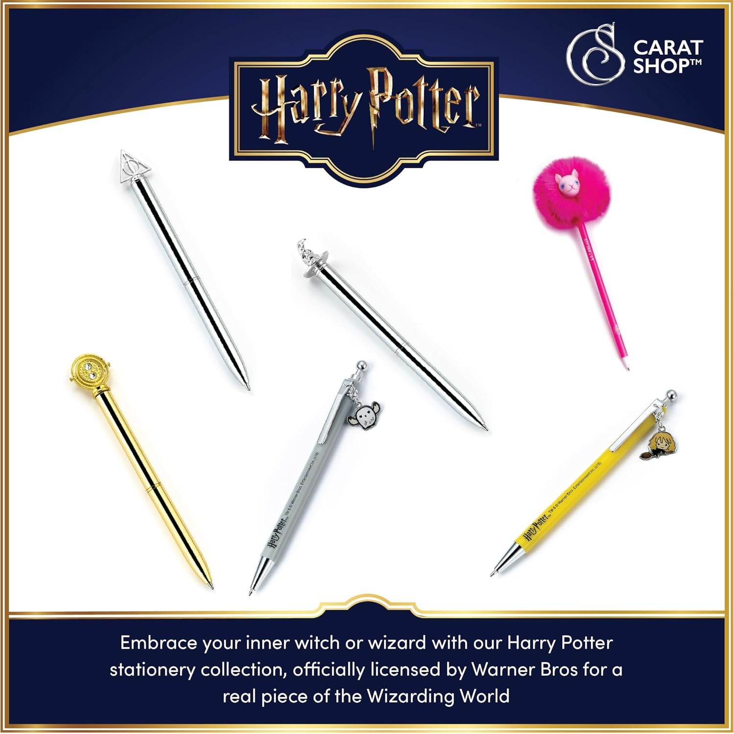 Harry Potter Official Golden Snitch Metallic Pen