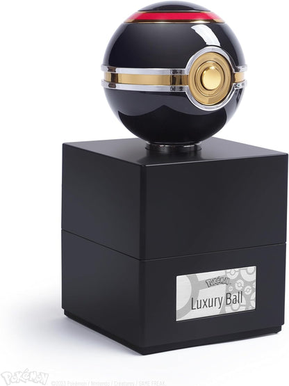 The Wand Company Original Poké Ball Authentic Replica - Realistic, Electronic, Die-Cast Poké Ball with Display Case Light Features – Officially Licensed by Pokémon (Luxury Ball)
