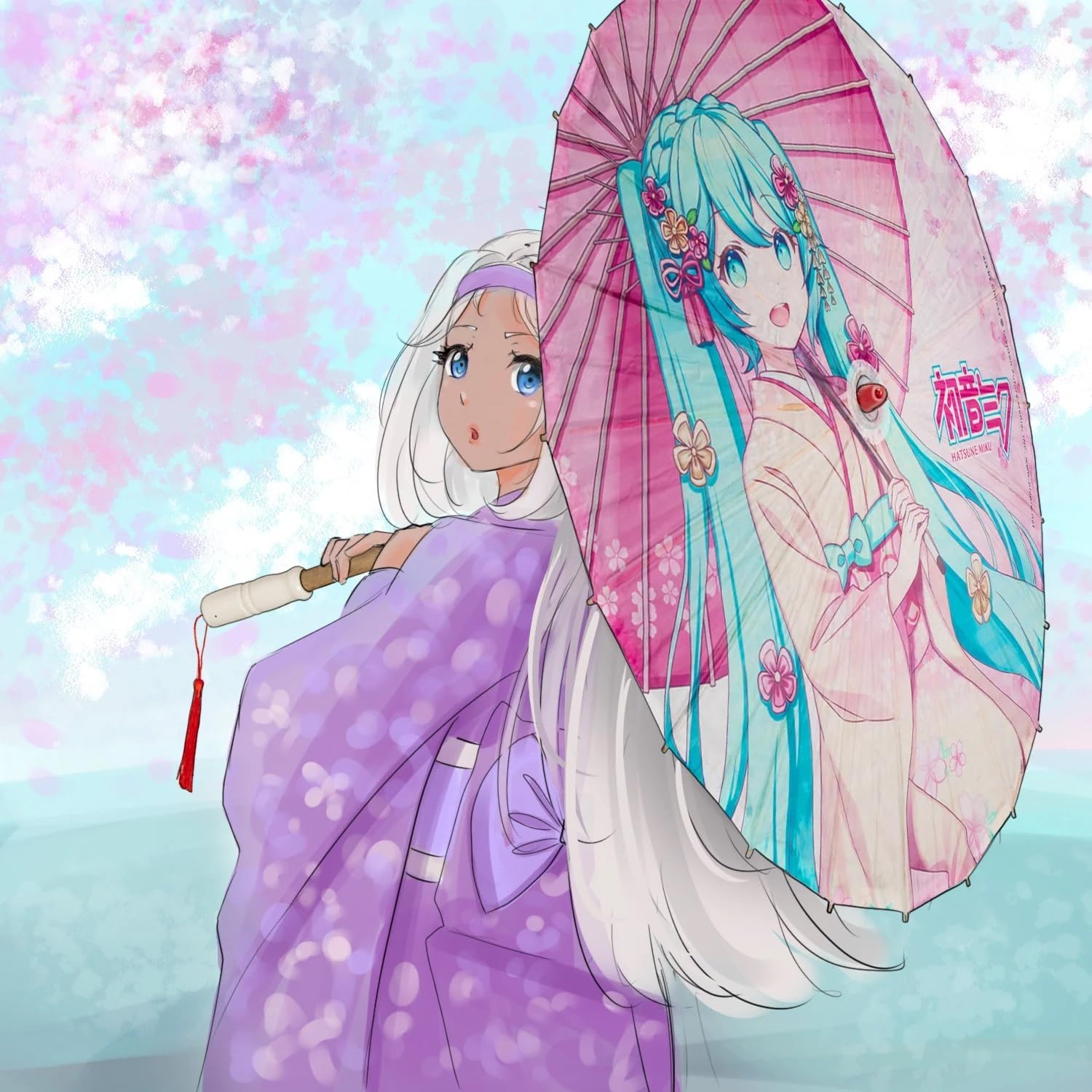 Hatsune Miku Ombrelle en papier Miku