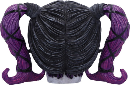 Nemesis Now Drop Dead Gorgeous Myths and Magic Figurine 20.5cm, Resin, Voodoo Doll Skull Ornament, Female Skull with Purple Hair and Glitter Eyes, Cast in the Finest Resin, Expertly Hand-Painted