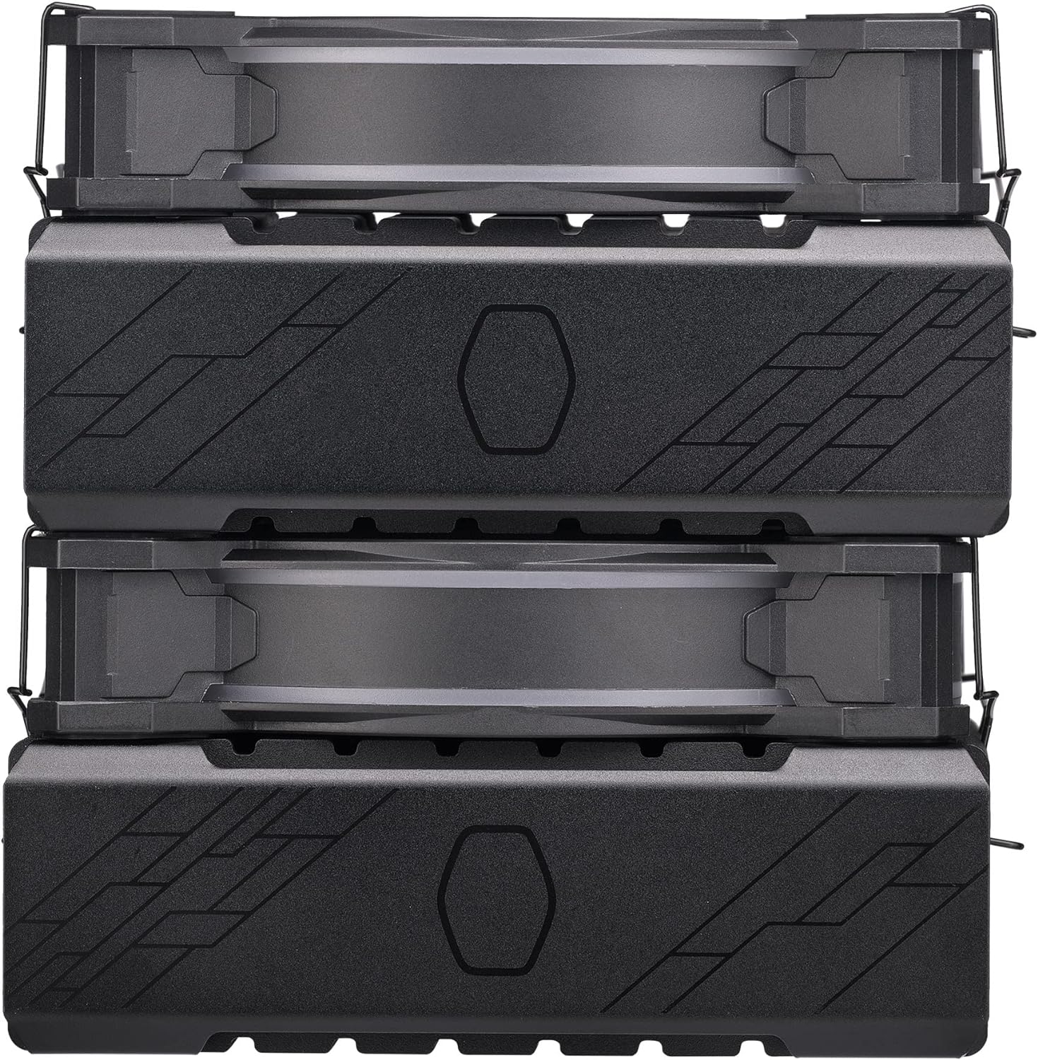 Cooler Master Hyper 622 Halo CPU Air Cooler - Aluminium Finish, 6 Compact Continuous Direct Contact Heat Pipes, Dual Tower Heat Sink, Dual Halo2 Fans, ARGB Auto Detect, LGA1700 & AM5 Brackets - Black Hyper 622 Halo Black