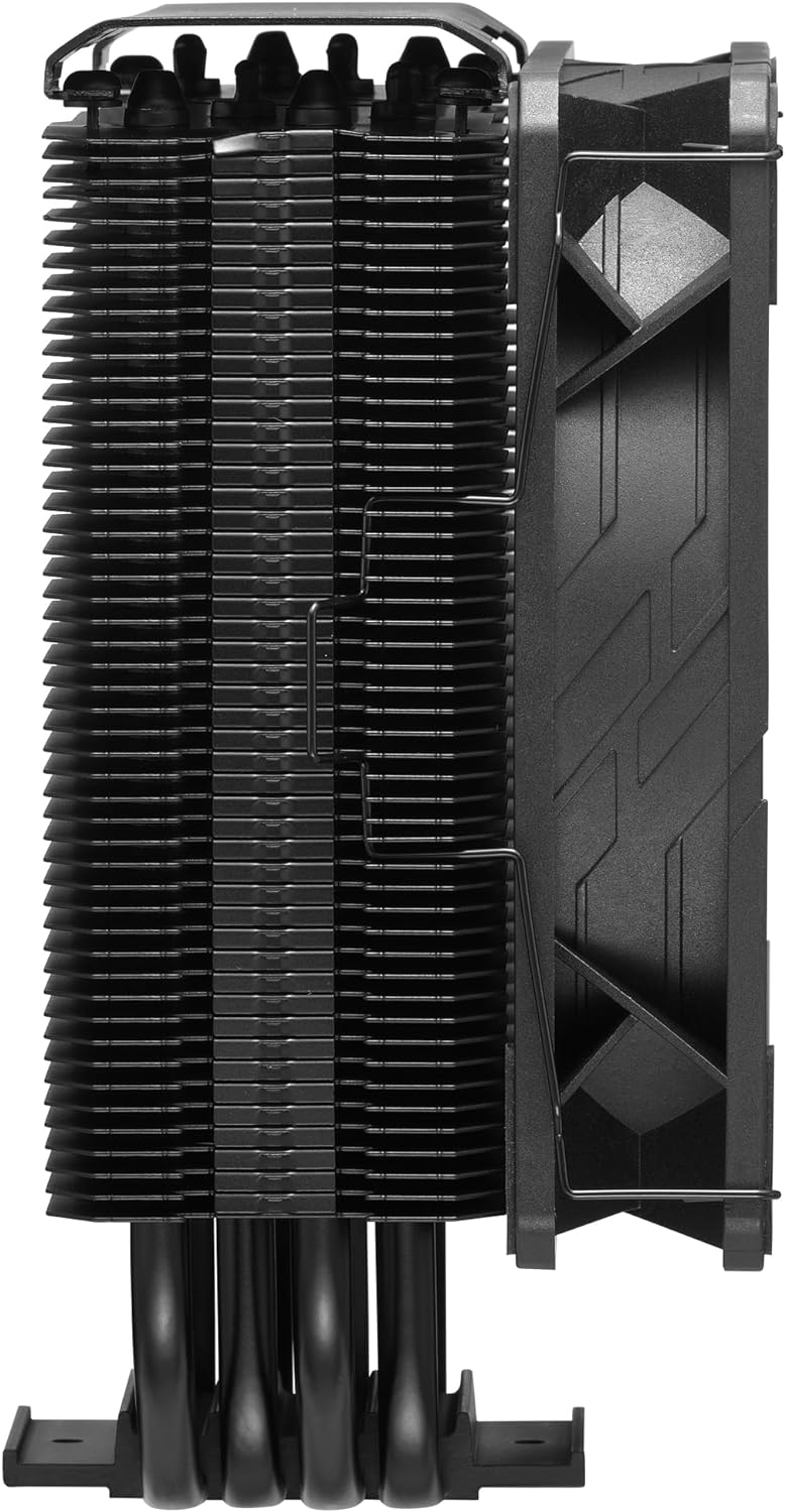 Cooler Master Hyper 212 Black CPU Air Cooler - Aluminium Finish, 4 Compact Continuous Direct Contact Heat Pipes, SickleFlow 120 Edge Fan, LGA1700 & AM5 Brackets - Black