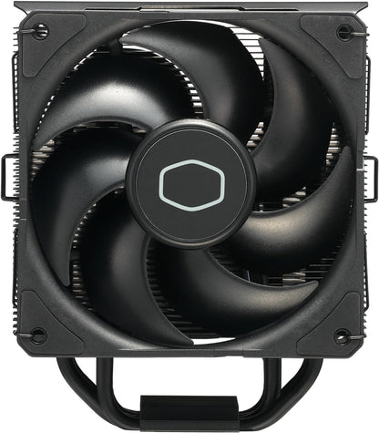 Cooler Master Hyper 212 Black CPU Air Cooler - Aluminium Finish, 4 Compact Continuous Direct Contact Heat Pipes, SickleFlow 120 Edge Fan, LGA1700 & AM5 Brackets - Black