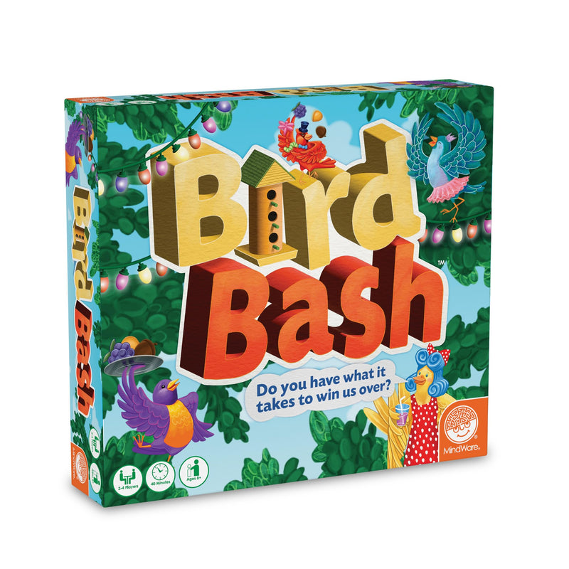 MindWare Bird Bash Family Board Game for 2-4 Players - Easy to Learn and Play in 40 Minutes - Earn Points with Action Cards - Fun Kid Board Games for Ages 8 and Up