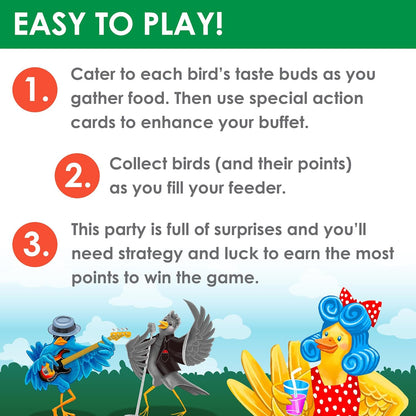MindWare Bird Bash Family Board Game for 2-4 Players - Easy to Learn and Play in 40 Minutes - Earn Points with Action Cards - Fun Kid Board Games for Ages 8 and Up