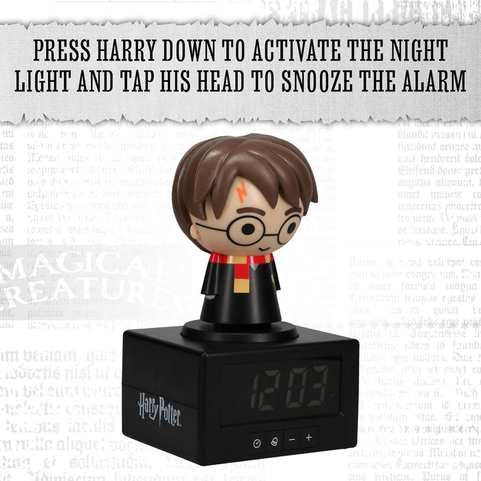 Paladone Harry Potter Digital Alarm Clock, Press Harry Potter for a Lamp or Night Light, Bedside Table Room Decor, Officially Licensed Merchandise