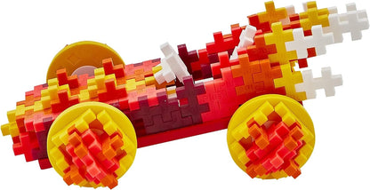 Plus-Plus Building Blocks Toy - 200 pcs Go Fire Car Kids Construction Toys, Creative Learning Resources and STEM Play for Home and Travel - Girls and Boys Toys Age 5 Plus