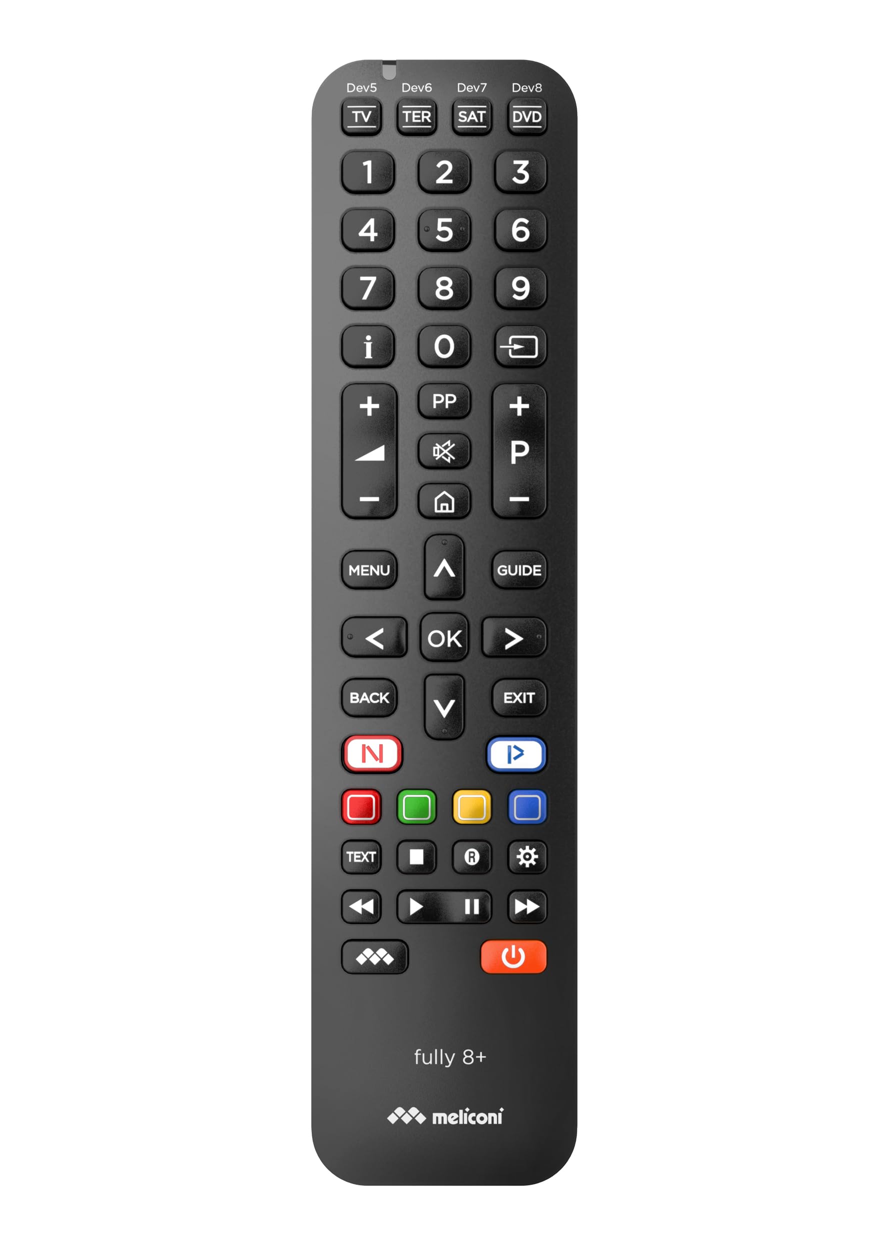 Meliconi Fully 8+ 8IN1 Nero 808014 Universal Telecomando