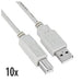 10X Cavo Usb 2.0 1.8Mt M/M A/B