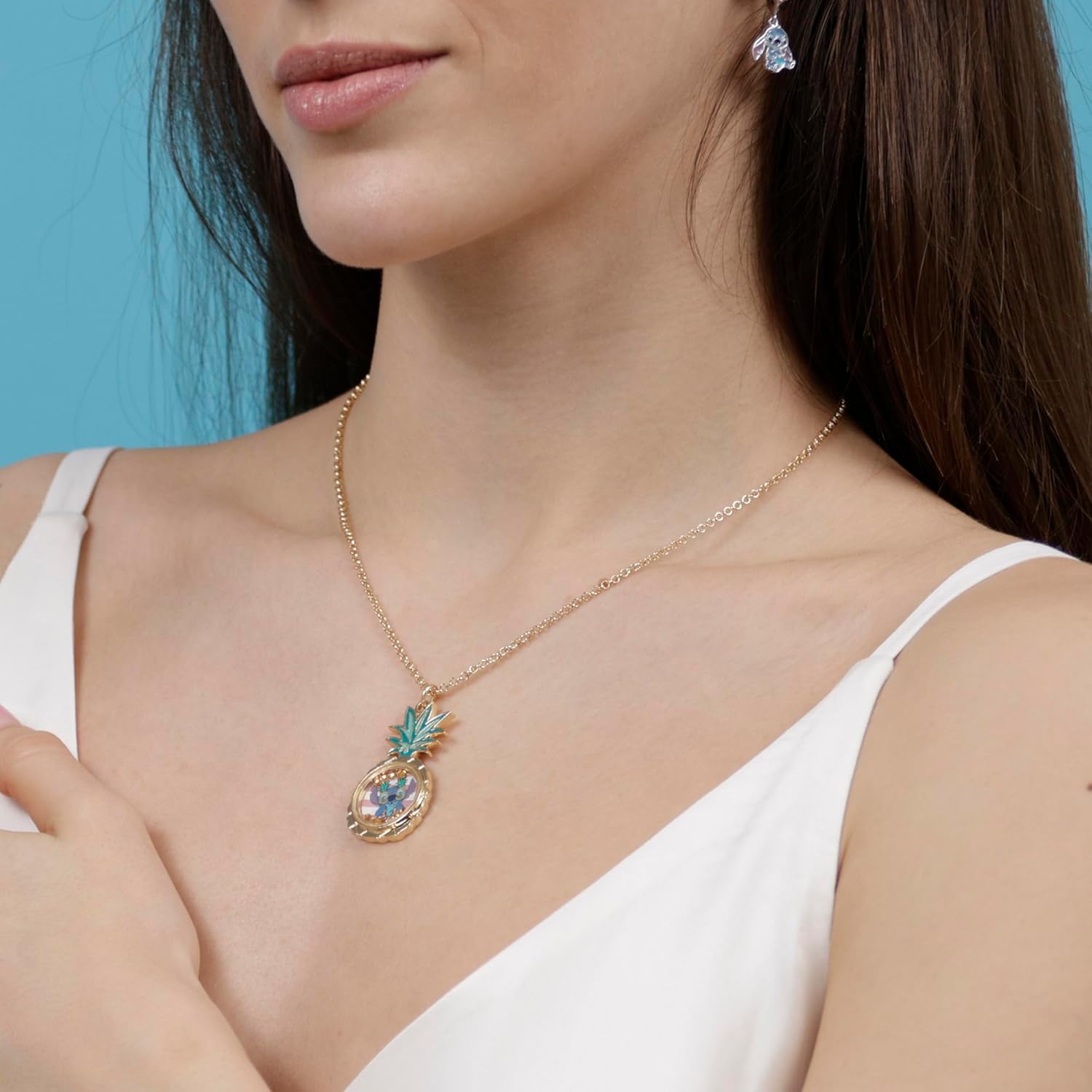 Disney Lilo & Stitch Floating Stones Necklace NH00923YRKL-16