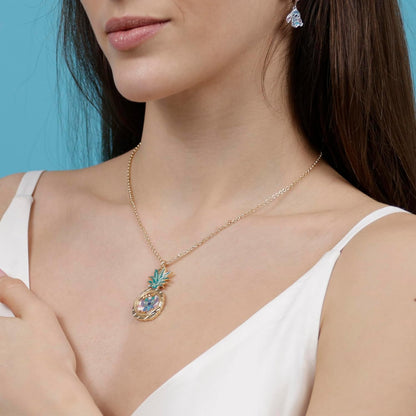 Disney Lilo & Stitch Floating Stones Necklace NH00923YRKL-16