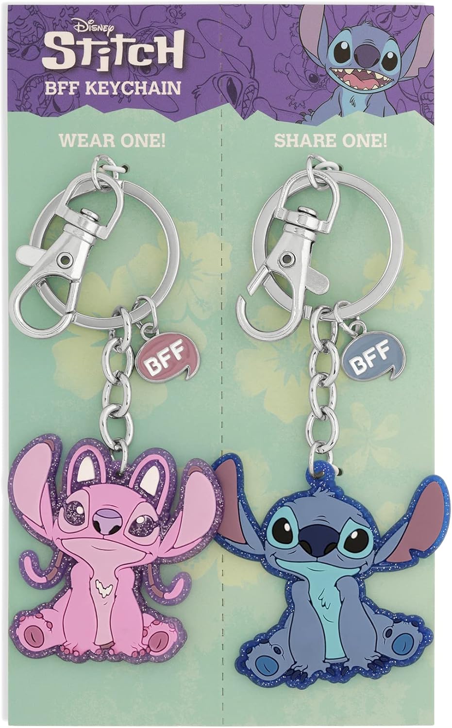 STITCH AND ANGEL KEYCHAIN SET