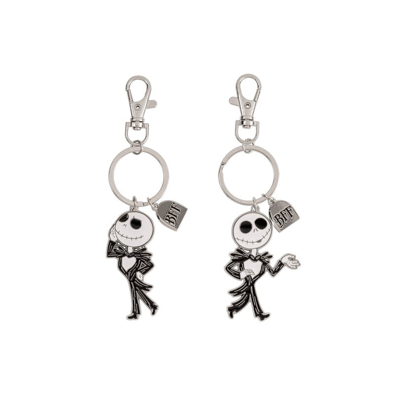 Disney The Nightmare Before Christmas Black, White and Silver BFF Keyring Set