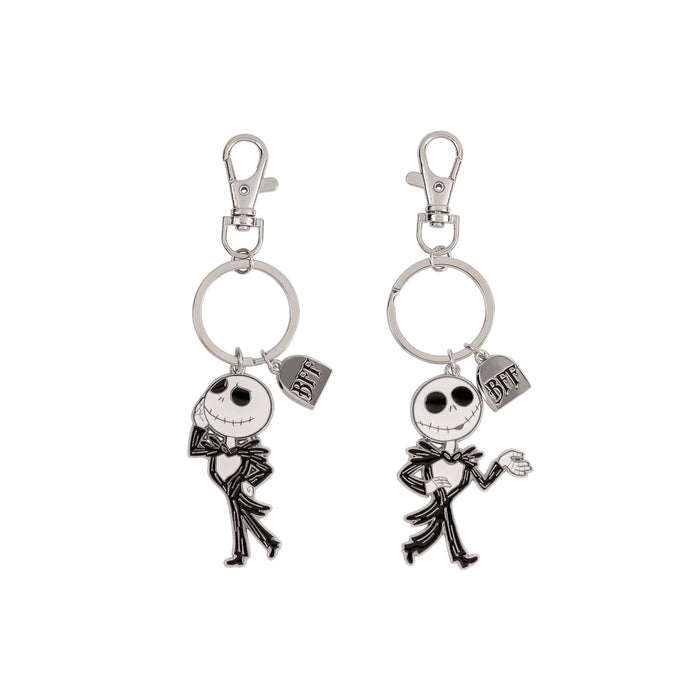 Peers Hardy - Disney The Nightmare Before Christmas Black, White and Silver BFF Keyring Set