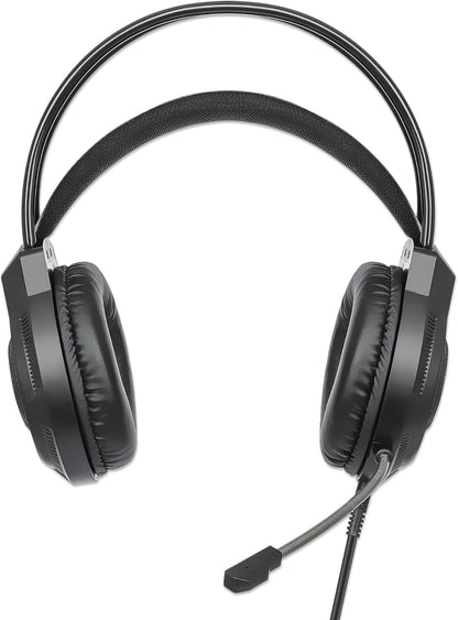 Manhattan RGB LED Over-Ear USB Gaming Headset Wired