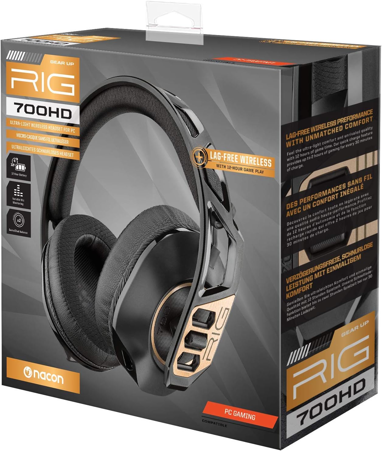 Plantronics RIG 700 HD-hoofdtelefoon, gaming-pc, zwart