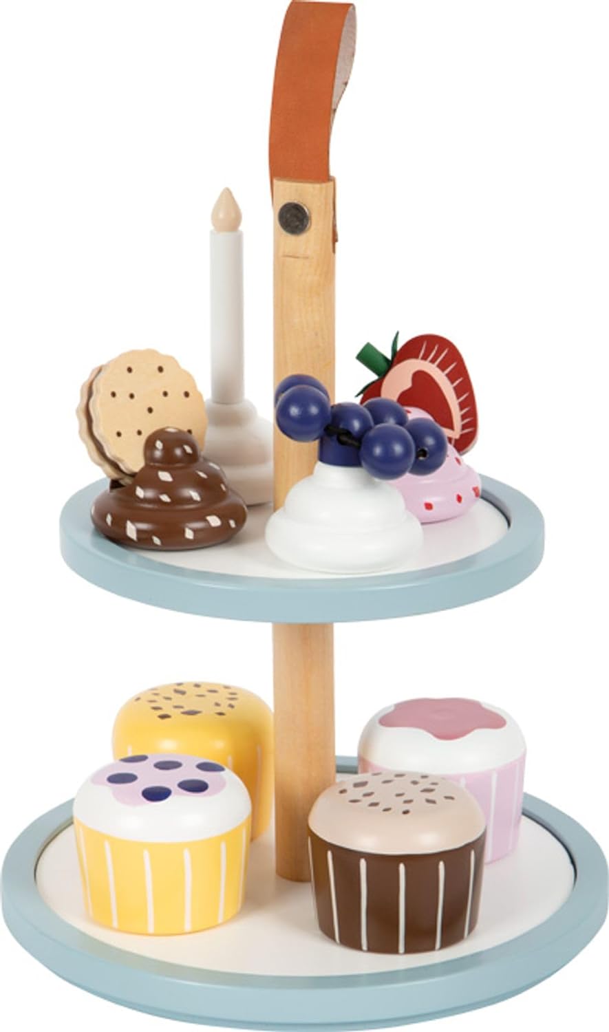 small foot Cupcake Tray tasty made of wood, toy food kitchen and play store for Children, 12434