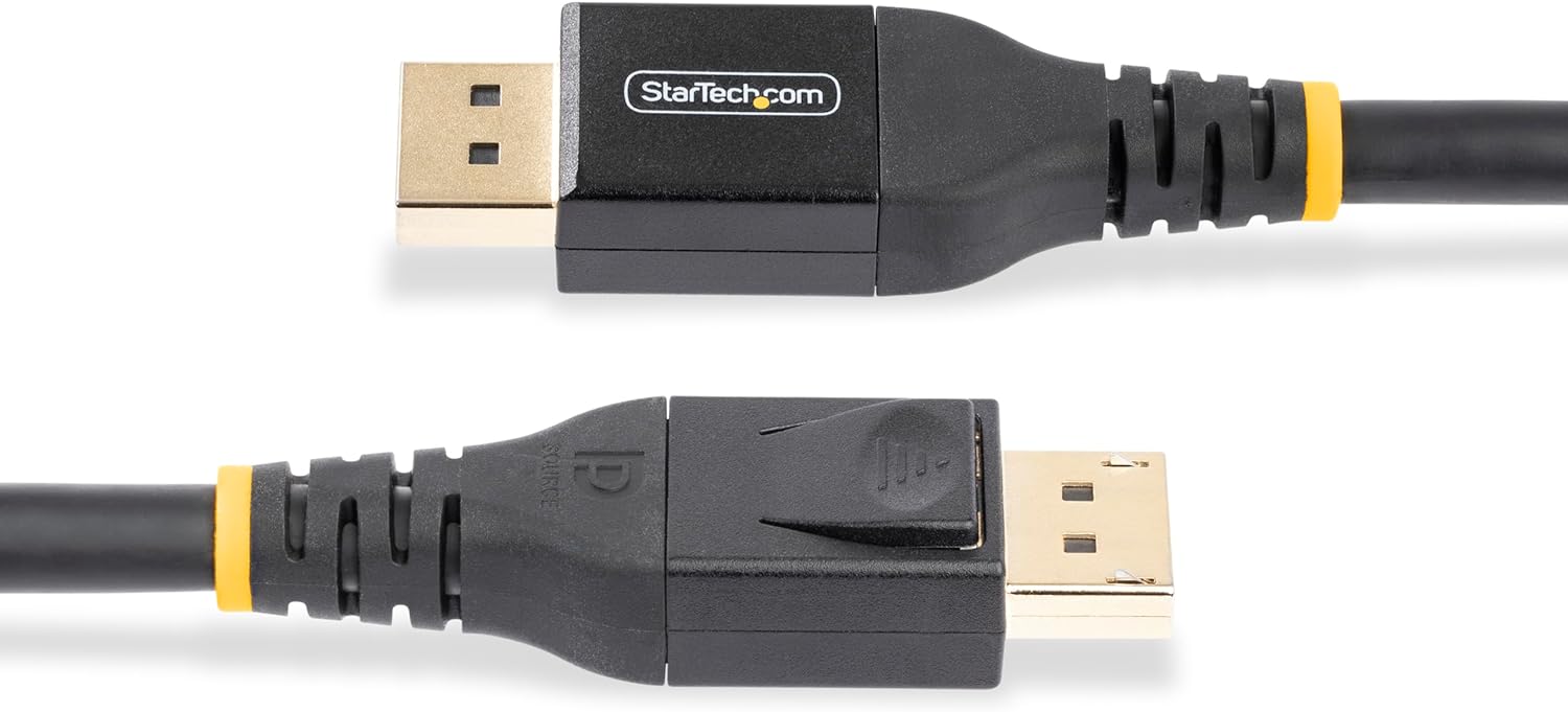 StarTech.com 33ft (10m) VESA-Certified Active DisplayPort 1.4 Cable, DP8K DisplayPort Cable w/HBR3, HDR10, MST, DSC 1.2, HDCP 2.2, 8K 60Hz, 4K 120Hz - DP 1.4 Cable M/M (DP14A-10M-DP-CABLE