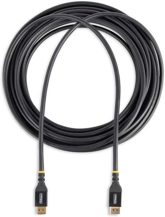 StarTech.com 33ft (10m) VESA-Certified Active DisplayPort 1.4 Cable, DP8K DisplayPort Cable w/HBR3, HDR10, MST, DSC 1.2, HDCP 2.2, 8K 60Hz, 4K 120Hz - DP 1.4 Cable M/M (DP14A-10M-DP-CABLE