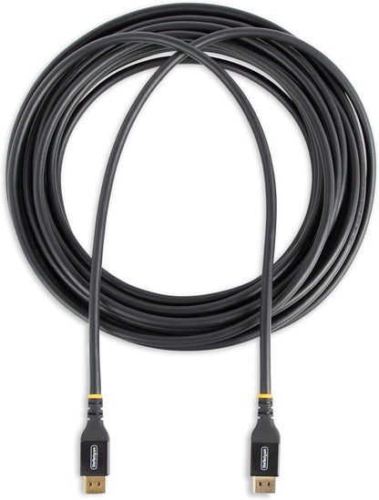 StarTech.com 50ft (15m) VESA-Certified Active DisplayPort 1.4 Cable, DP8K DisplayPort Cable w/HBR3, HDR10, MST, DSC 1.2, HDCP 2.2, 8K 60Hz, 4K 120Hz - DP 1.4 Cable M/M (DP14A-15M-DP-CABLE