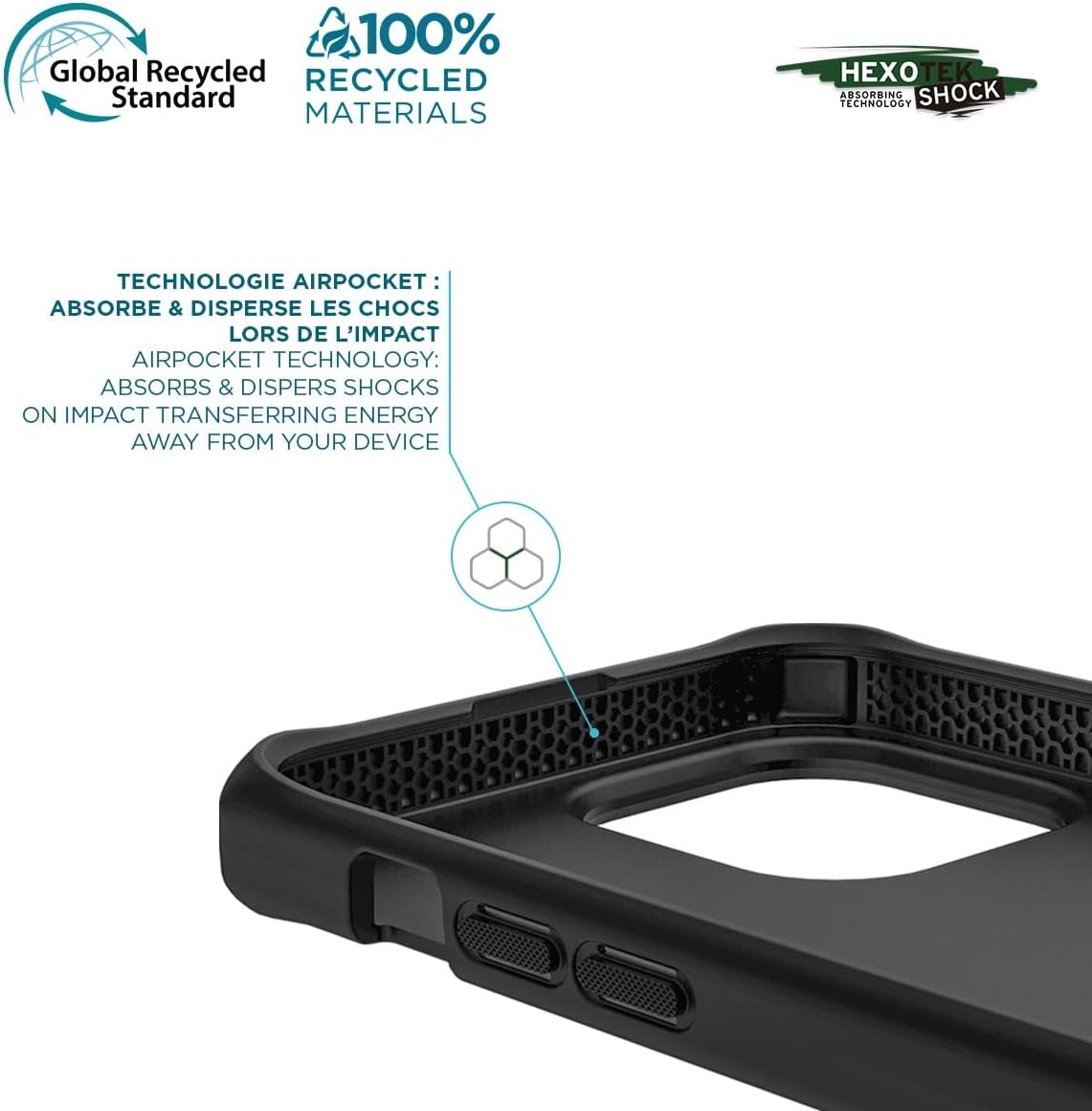 SPECTRUM_R Case for iPhone 15Solid Black Mat - Soft bag