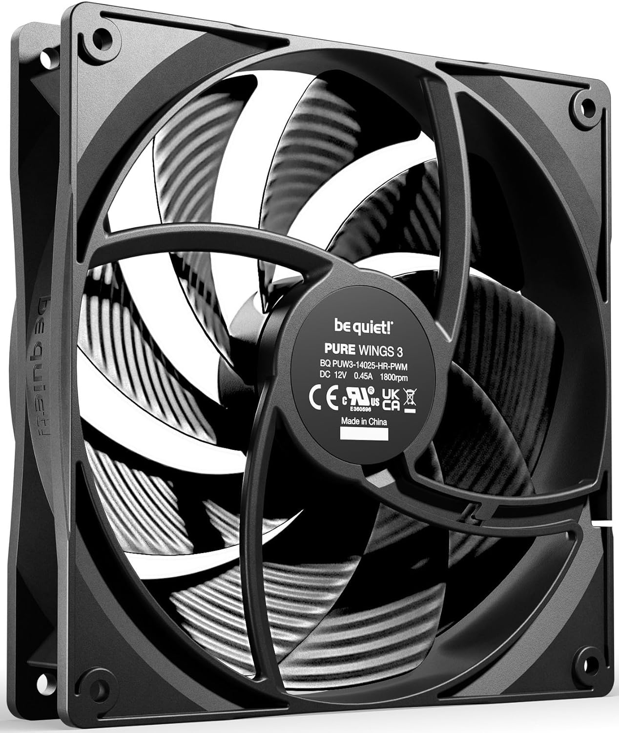 be quiet! Pure Wings 3 140mm Quiet PWM High-Speed Case Fan | Speed-regulating Closed Loop Motor| Extraordinary Air Pressure | BL109
