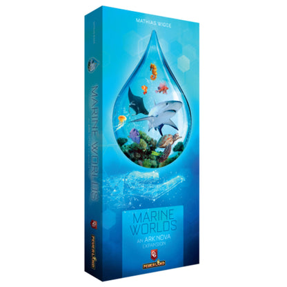 Capstone Games Ark Nova: Marine Worlds - Expansión de juego de mesa de estrategia - Introduce animales marinos en tu zoológico, 1-4 jugadores, a partir de 12 años