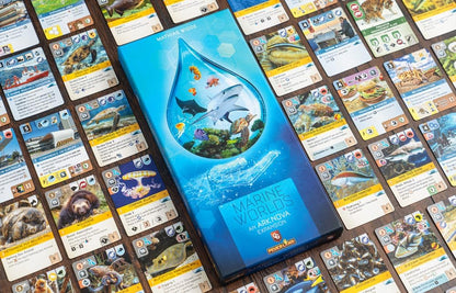 Capstone Games Ark Nova: Marine Worlds - Expansión de juego de mesa de estrategia - Introduce animales marinos en tu zoológico, 1-4 jugadores, a partir de 12 años