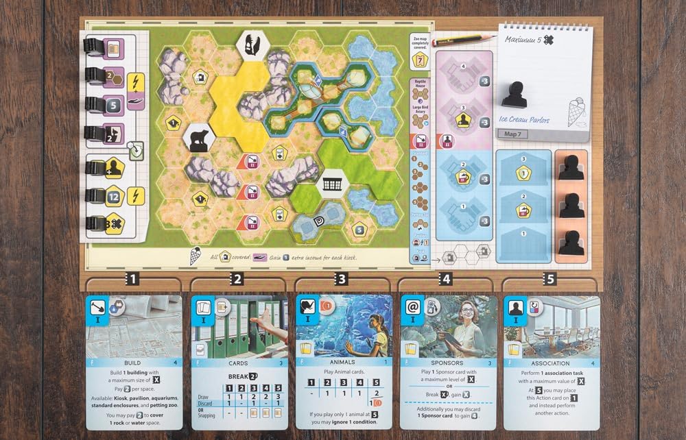 Capstone Games Ark Nova: Marine Worlds - Expansión de juego de mesa de estrategia - Introduce animales marinos en tu zoológico, 1-4 jugadores, a partir de 12 años