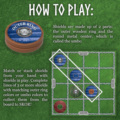 MindWare Skor: A Stacking Strategy Board Game for Kids Ages 6 & Up - Family-Friendly, Color-Matching, Shield-Collecting Classic Games for Families & Classrooms - 2 to 4 Players, 30-Minute Playtime