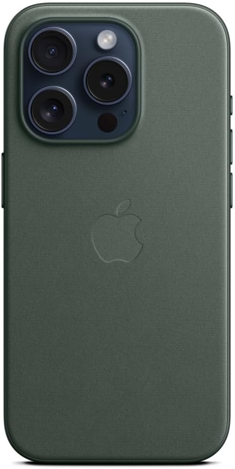 Apple - Back Cover For Mobile Phone - Magsafe Compatibility - Microtwill, Finewoven - Evergreen - For Iphone 15 Pro