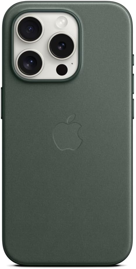 Apple - Back Cover For Mobile Phone - Magsafe Compatibility - Microtwill, Finewoven - Evergreen - For Iphone 15 Pro