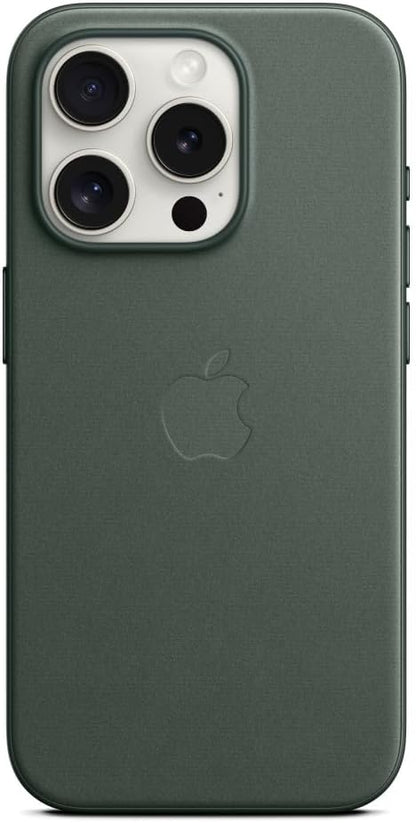 Apple - Back Cover For Mobile Phone - Magsafe Compatibility - Microtwill, Finewoven - Evergreen - For Iphone 15 Pro