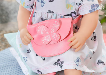Baby Annabell Deluxe Butterfly Dress - To Fit 43cm Baby Annabell Dolls - Deluxe Set Includes beautiful Dress, Bag, Sandals and clothes hanger - Suitable for children aged 3+ years - 706701