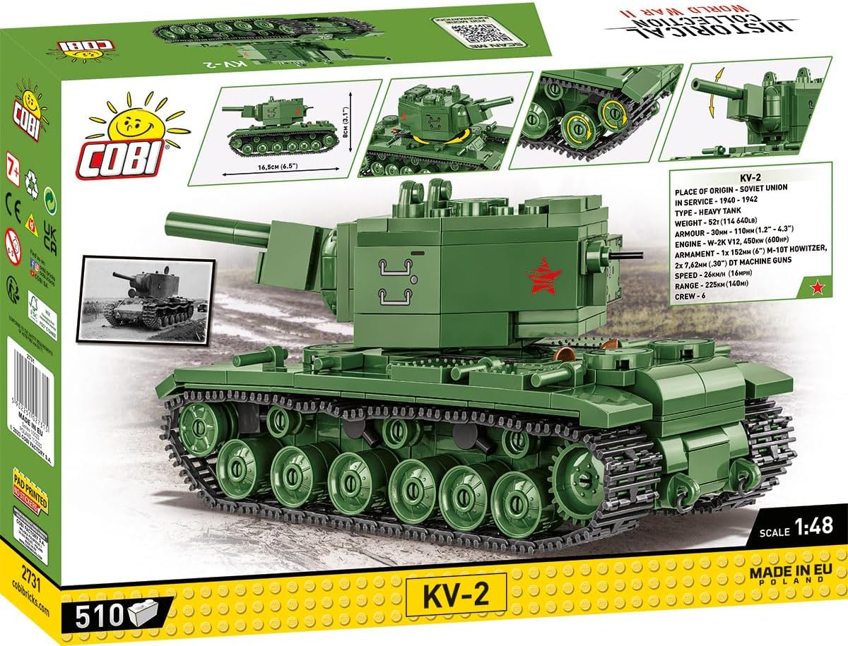 Cobi - World War II - KV2 - 511 pcs  (Not For Sale In Hungary) /Toys